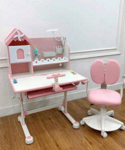 Bàn ghế học sinh chống gù MNP BG01 hồng